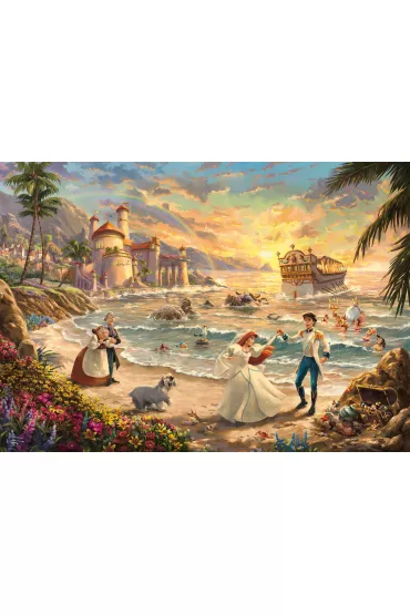 Puzzle 1000 el. PQ T. Kinkade Ma�a Syrenka �wi�to mi�o�ci Disney 112731 Schmidt - Thomas  Kinkade