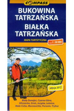Mapa turystyczna Bukowina Tatrzaska. Biaka Tatrzaska 1:30 000