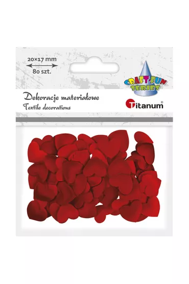 Titanum Materia�owe serca 2,0 x 1,7 cm