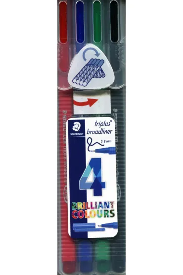 Staedtler Pisak Broadliner Triplus 0.8 mm, 4 kolory