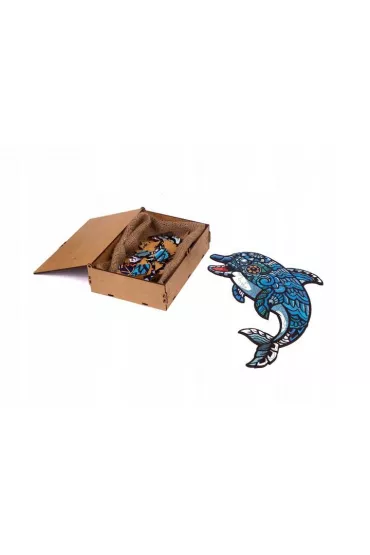 Puzzle drewniane eko 84 el. Delfin A4 PuzzleOK