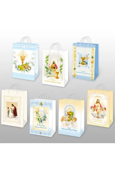 Torebka komunia �w. 15x10,5x6cm mix