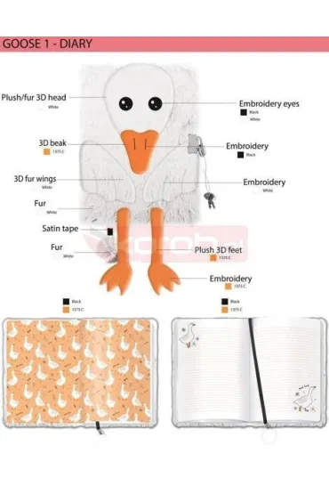 My little friend Pami�tnik z k��dk� 3D w�ochacz A5 Goose 96 kartek