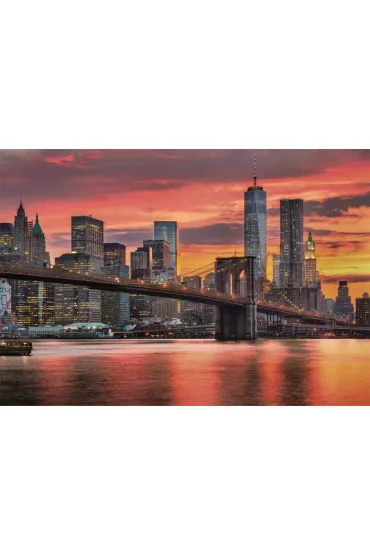 Puzzle 1500 el. Compact East River at dusk Clementoni