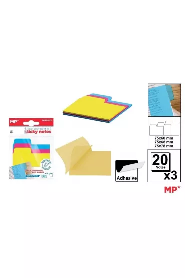 Mp Main Paper Karteczki samoprzylepne indeksuj�ce 3x20szt
