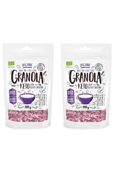 Diet-Food Keto granola - czarna porzeczka Zestaw 2 x 200 g Bio
