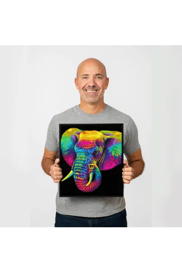 Diamond Dotz Haft diamentowy - Adults Flocked Neon Elephant 35.5x45.7cm