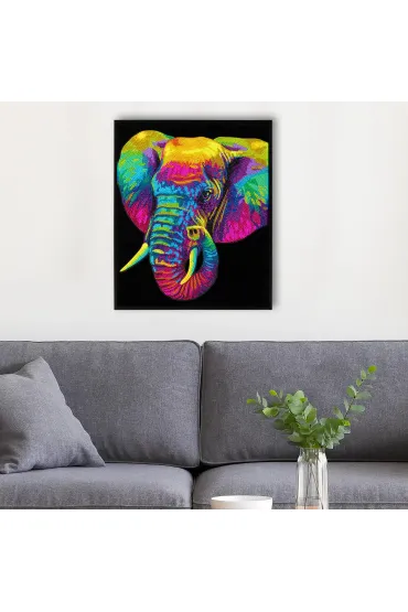 Diamond Dotz Haft diamentowy - Adults Flocked Neon Elephant 35.5x45.7cm