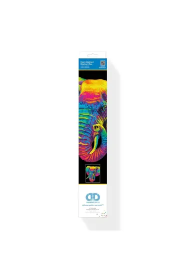 Diamond Dotz Haft diamentowy - Adults Flocked Neon Elephant 35.5x45.7cm