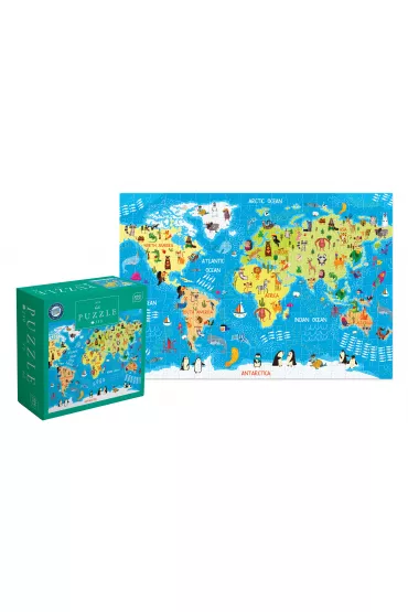 Puzzle 250 el. Kids World Map Interdruk