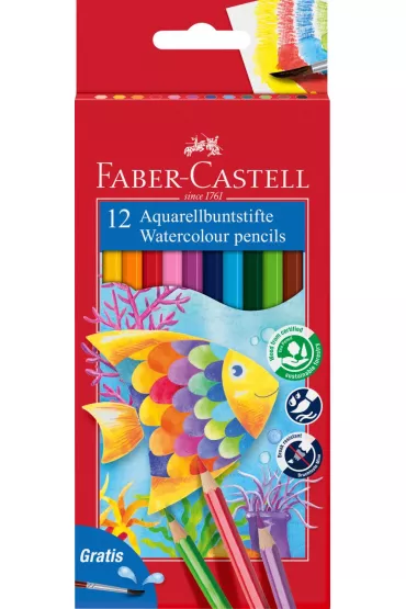 Faber-Castell Kredki akwarelowe + p�dzelek 12 szt.