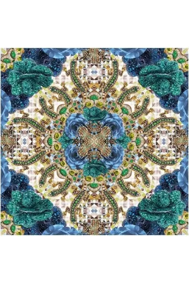 Museums & Galleries Karnet kwadrat z kopert� Blue Precious Rose
