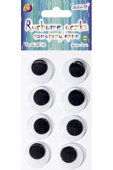 Aliga Ruchome oczka samoprzylepne 24mm 8 szt