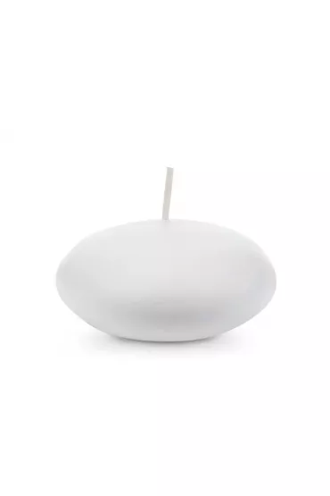 PartyDeco �wieca p�ywaj�ca matowa bia�y 8cm 4 szt.