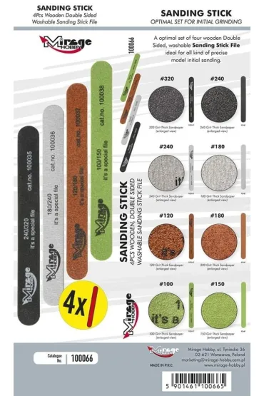 Zestaw pilnik�w sanding stick optimal 4 szt