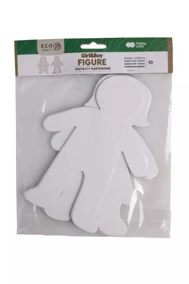 Happy Color Kszta�ty kartonowe FIGURE Boy&Girl 20cm 10 szt.