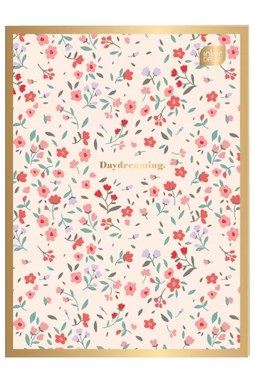 Interdruk Zeszyt A4 M 70g Metallic Floral kratka 60 kartek