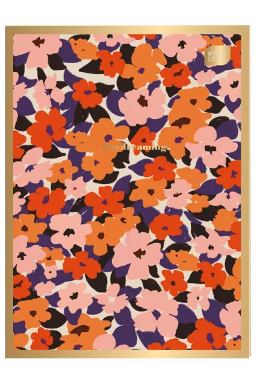 Interdruk Zeszyt A4 M 70g Metallic Floral kratka 60 kartek