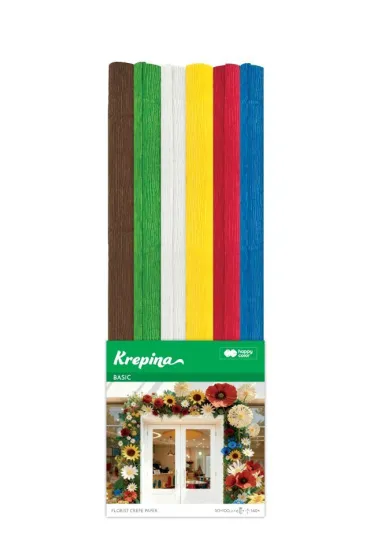 Happy Color Krepina marszczona 50x100cm Basic 6 kolor�w
