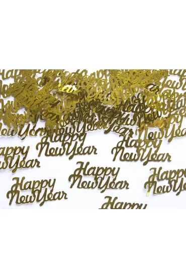 PartyDeco Konfetti Happy New Year 4 x 2 cm, 3g