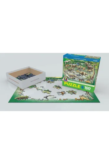 Puzzle 100 el. Smartkids - Dinosaurs Eurographics