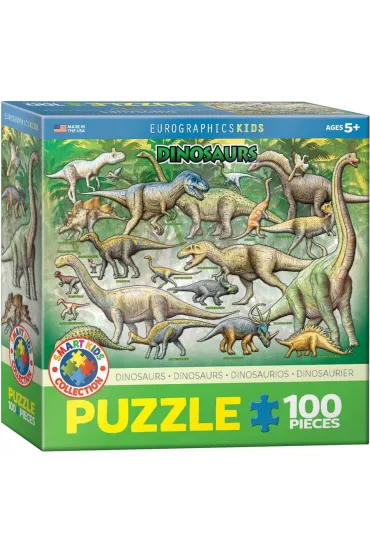 Puzzle 100 el. Smartkids - Dinosaurs Eurographics