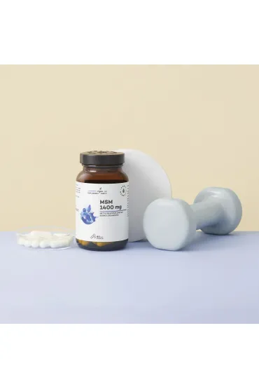 Aura Herbals MSM 1400 mg, siarka organiczna Suplement diety 60 kaps.