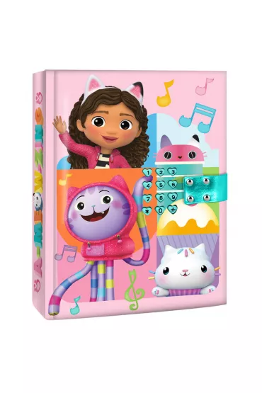 KIDS EUROSWAN Pami�tnik zamykany na kod z efektami d�wi�kowymi Koci Domek Gabi