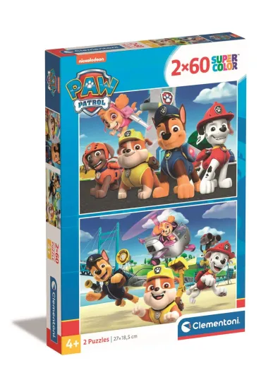 Puzzle 2x60 el. SuperColor. Paw Patrol Clementoni