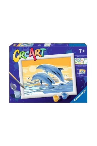 Ravensburger Malowanka CreArt dla dzieci. Delfiny. Malowanie po numerach