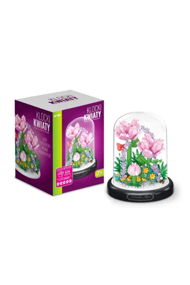 Klocki pod kloszem tulipany