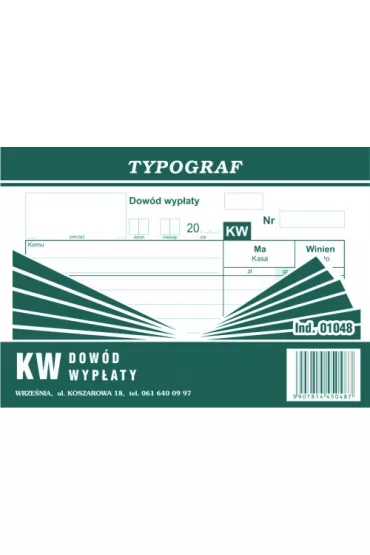 Druki samokopiuj�ce Typograf kw A6
