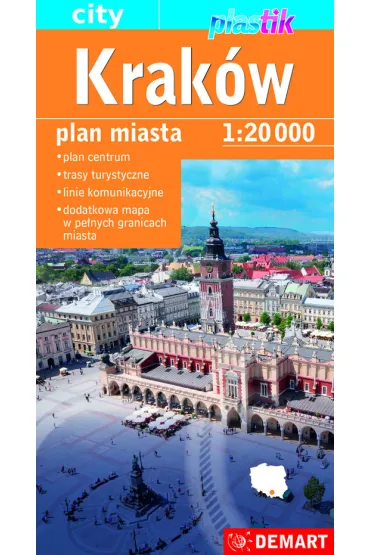 Krak�w. Plan miasta 1:20 000. Plastik