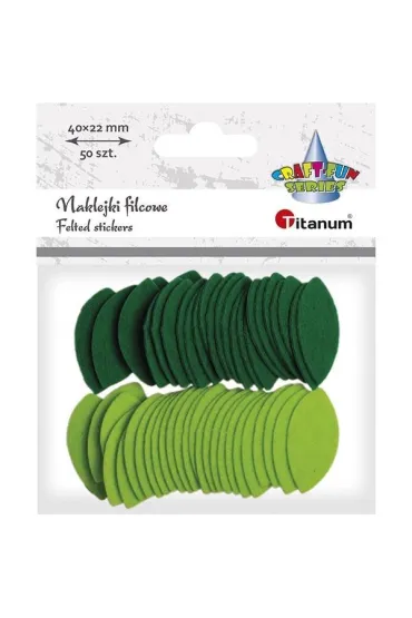 Titanum Naklejki piankowe li�cie zielone 50 szt.