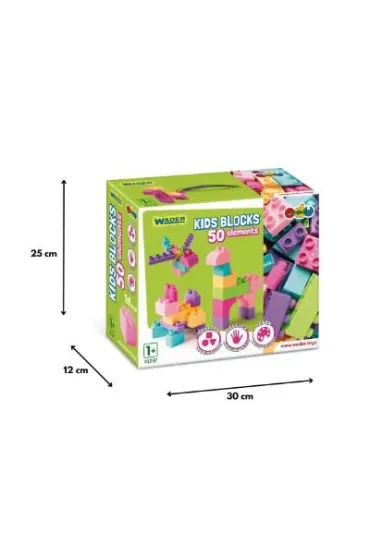 Kids Blocks klocki r�owo-fioletowe 50el