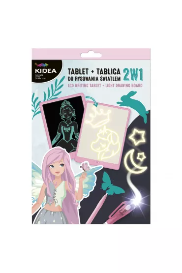 Kidea Tablet + tablica do rysowania �wiat�em A1 Derform