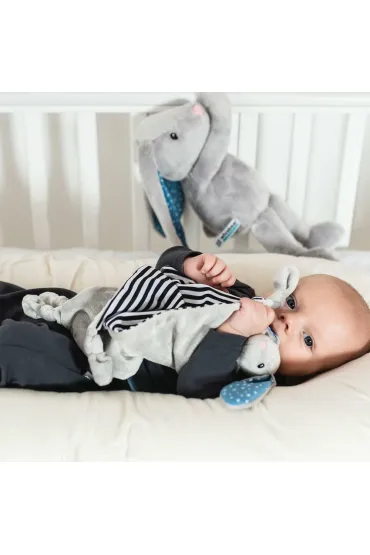 Whisbear DouDou Kocyk Przytulanka Kr�liczek - szary