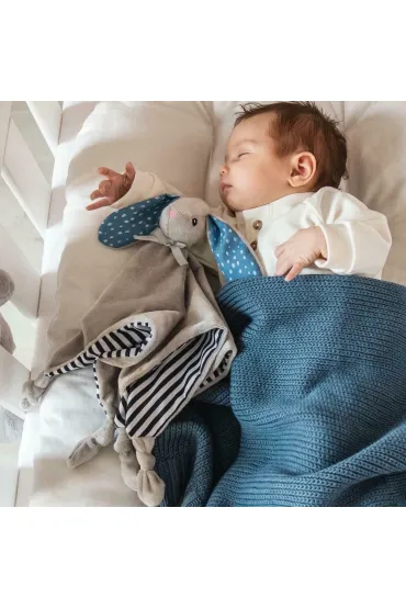 Whisbear DouDou Kocyk Przytulanka Kr�liczek - szary