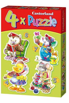 4x1 Puzzle konturowe 4-5-6-7 Castorland