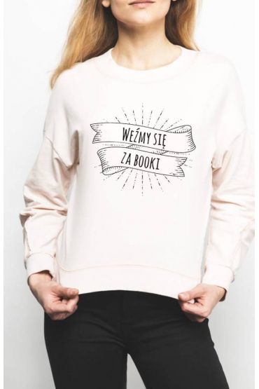 Jhk Bluza "Wemy si za Booki" L - biaa, rozmiar XL