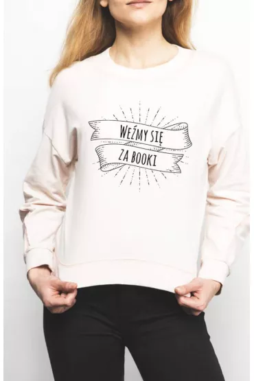 Jhk Bluza "We�my si� za Booki" L - bia�a, rozmiar XL