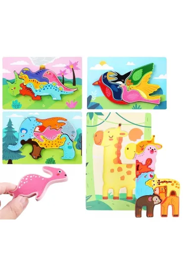 Puzzle Uk�adanka drewniana Zwierz�ta Trifox