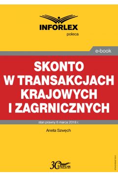 eBook Skonto w transakcjach krajowych i zagranicznych pdf
