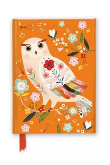 Flame Tree Notatnik A5 Sowa Folk Bee Brown linia