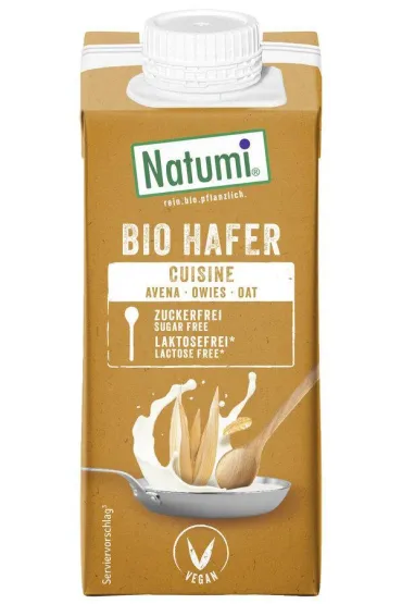 Natumi Krem owsiany do gotowania i pieczenia zestaw 3 x 200 ml Bio