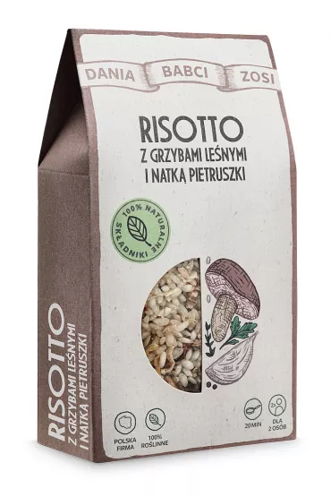Dania Babci Zosi Risotto z grzybami lenymi i pietruszk 180 g
