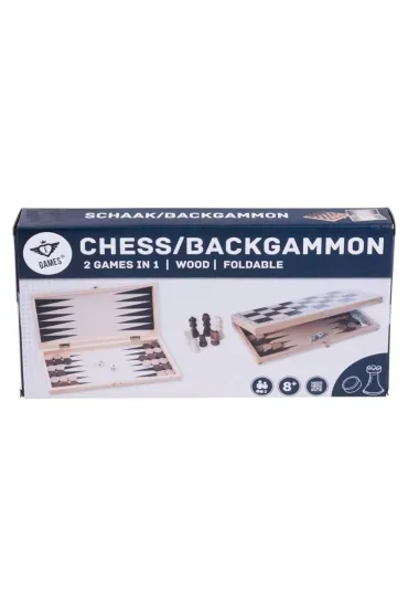 Szachy Backgammon drewniane Quint