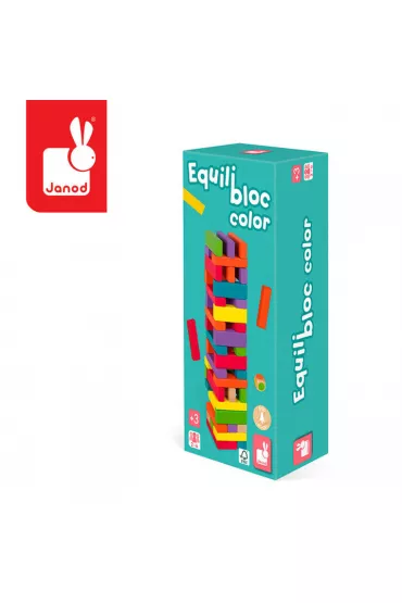 Gra Wie�a z klock�w z kolorami Equilibloc Janod