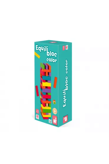 Gra Wie�a z klock�w z kolorami Equilibloc Janod
