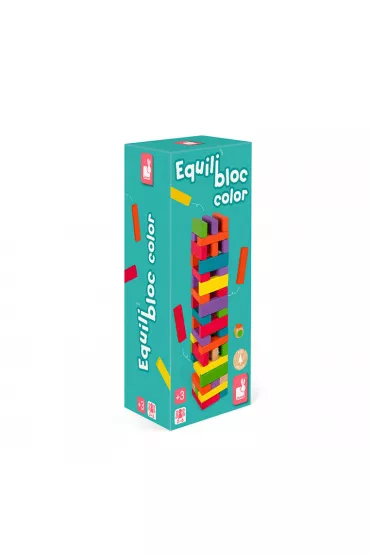Gra Wie�a z klock�w z kolorami Equilibloc Janod